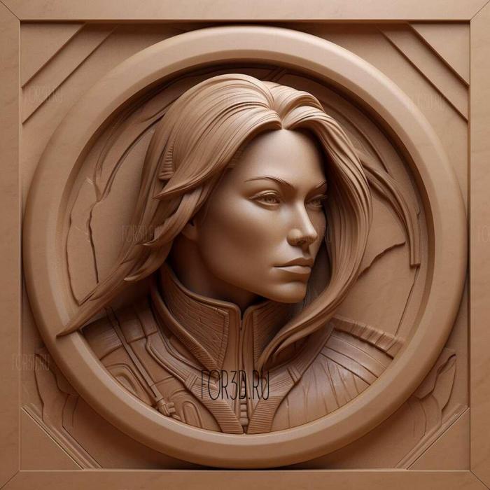 Sharon Carter 3 stl model for CNC